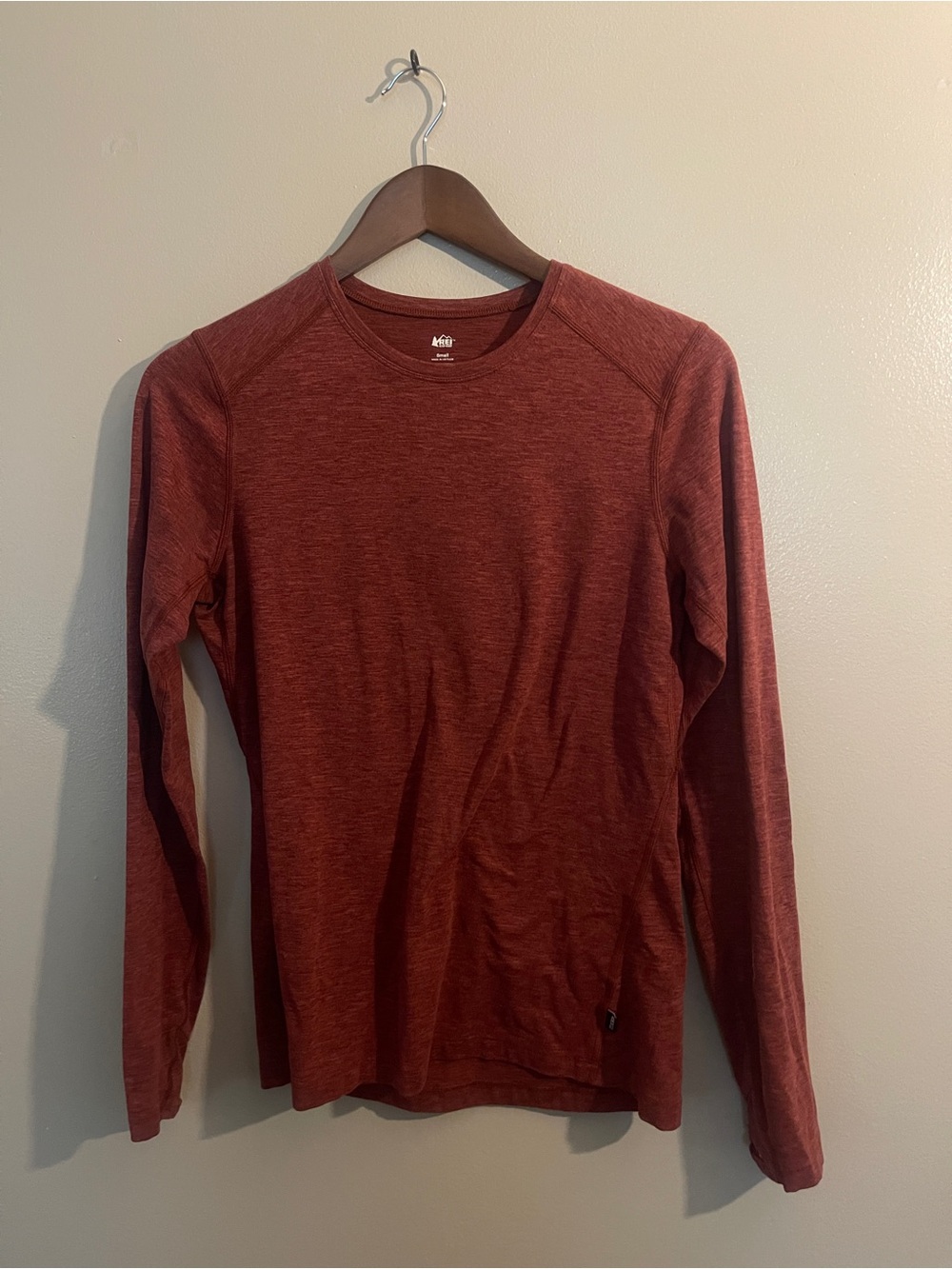 REI Long-Sleeve Crew Shirt - Brick/Maroon, Women’s size S